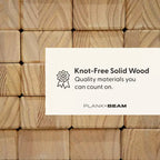 Cadre de lit double classique en bois massif Plank+Beam avec tête de lit pour adultes