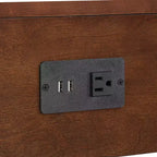 Table d'appoint Breighton Home American Heritage Logan à tiroir unique avec station de charge et tablette coulissante