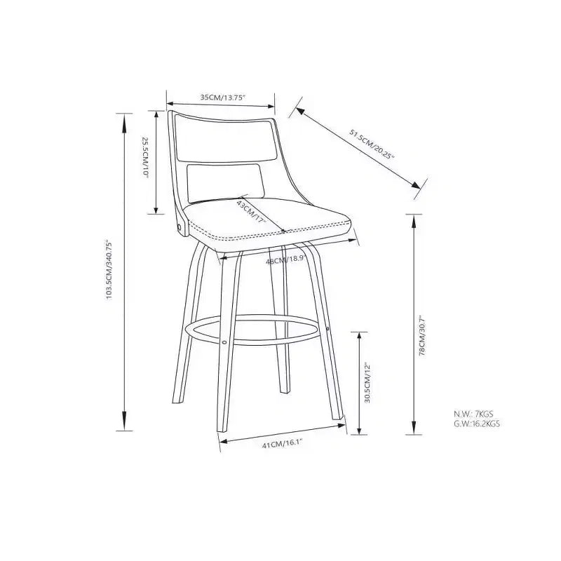 WyndenHall Lot de 2 tabourets de bar pivotants Kaydee