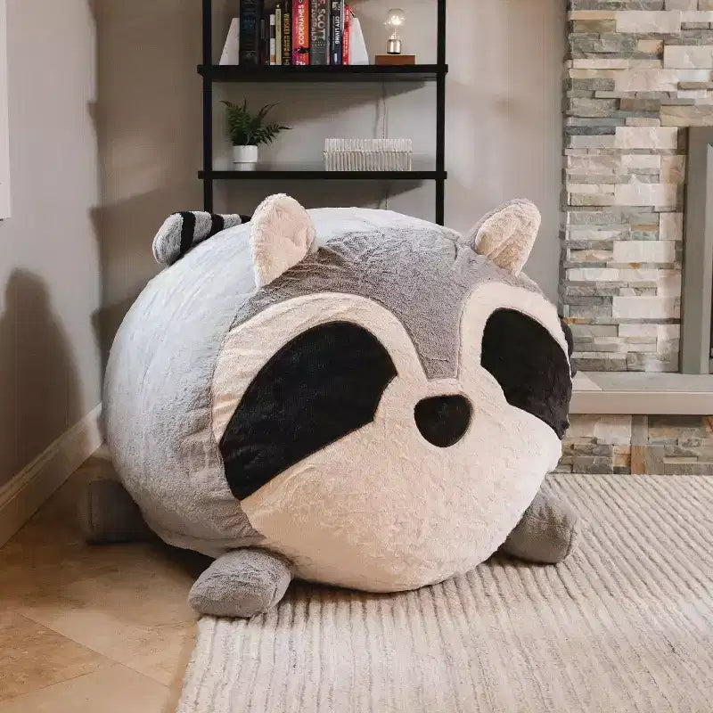 Fauteuil pouf en mousse Big Joe Wild Things avec housse amovible, en fausse fourrure douce, pour enfants et adolescents