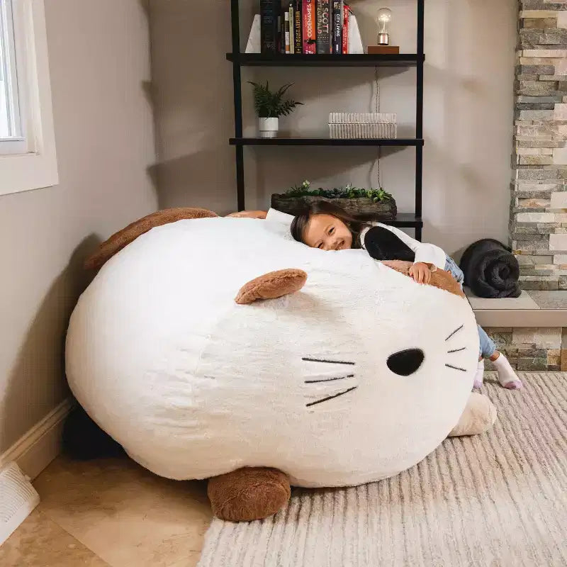 Fauteuil pouf en mousse Big Joe Wild Things avec housse amovible, en fausse fourrure douce, pour enfants et adolescents
