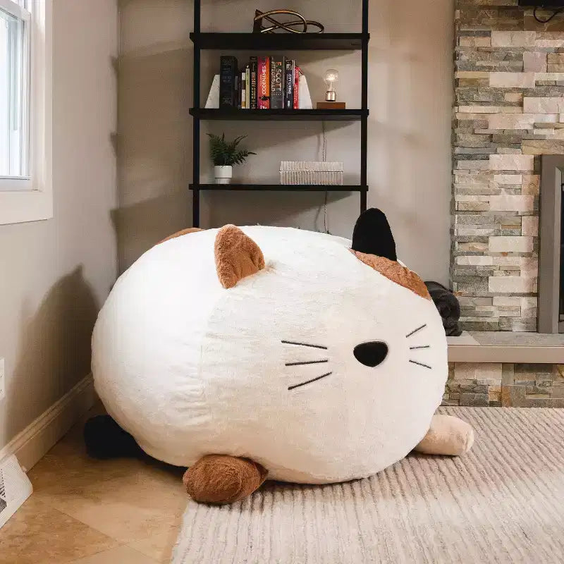 Fauteuil pouf en mousse Big Joe Wild Things avec housse amovible, en fausse fourrure douce, pour enfants et adolescents