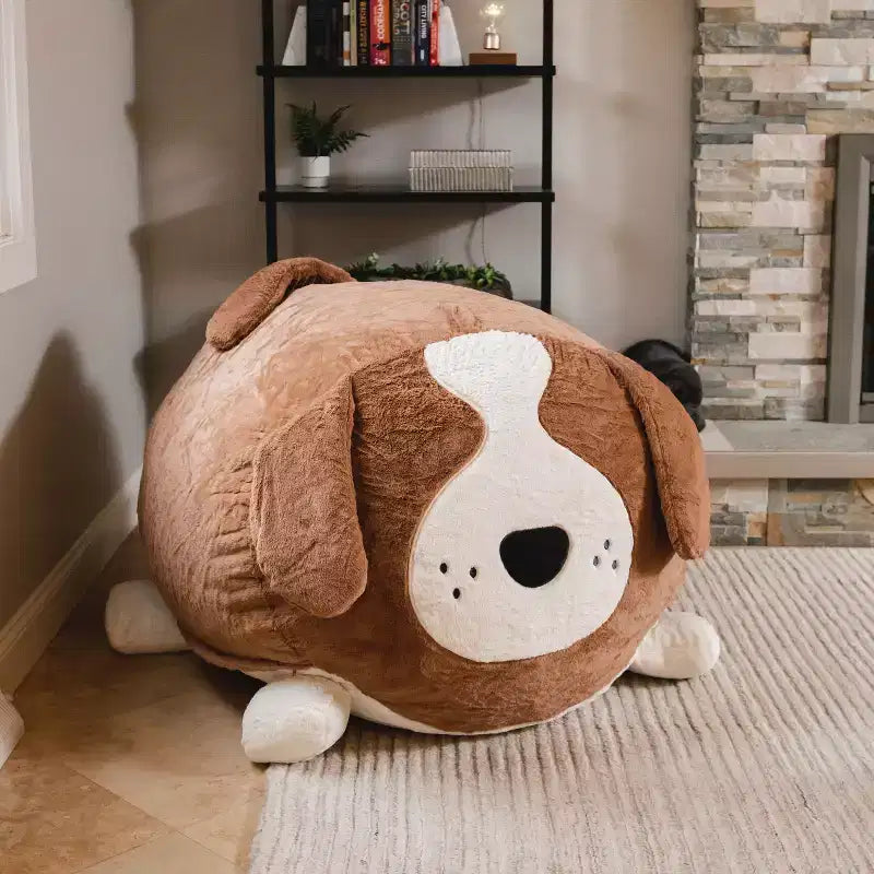 Fauteuil pouf en mousse Big Joe Wild Things avec housse amovible, en fausse fourrure douce, pour enfants et adolescents