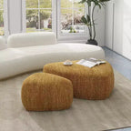 Jennifer Taylor Home Pebble Ensemble de poufs triangulaires arrondis 44 et 26