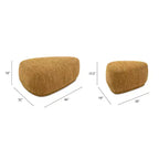 Jennifer Taylor Home Pebble Ensemble de poufs triangulaires arrondis 44 et 26