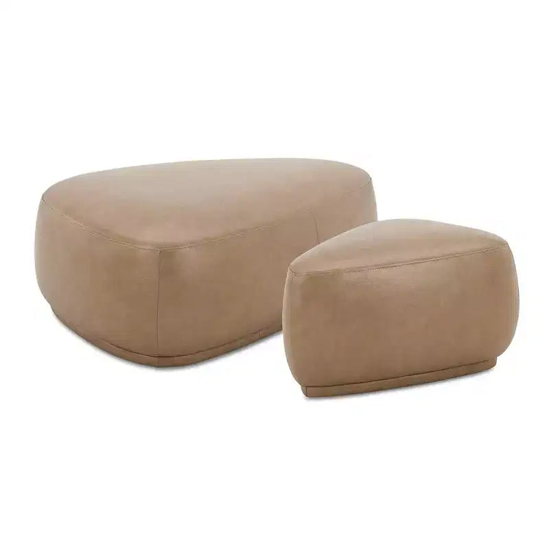 Jennifer Taylor Home Pebble Ensemble de poufs triangulaires arrondis 44 et 26