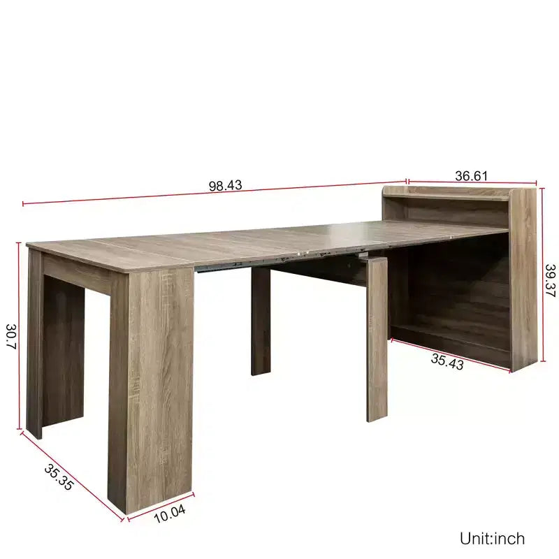 Table à manger extensible moderne avec rangement Table facile à assembler Table rectangulaire Table à manger extensible moderne