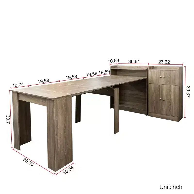 Table à manger extensible moderne avec rangement Table facile à assembler Table rectangulaire Table à manger extensible moderne