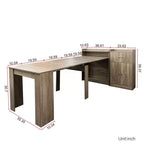 Table à manger extensible moderne avec rangement Table facile à assembler Table rectangulaire Table à manger extensible moderne