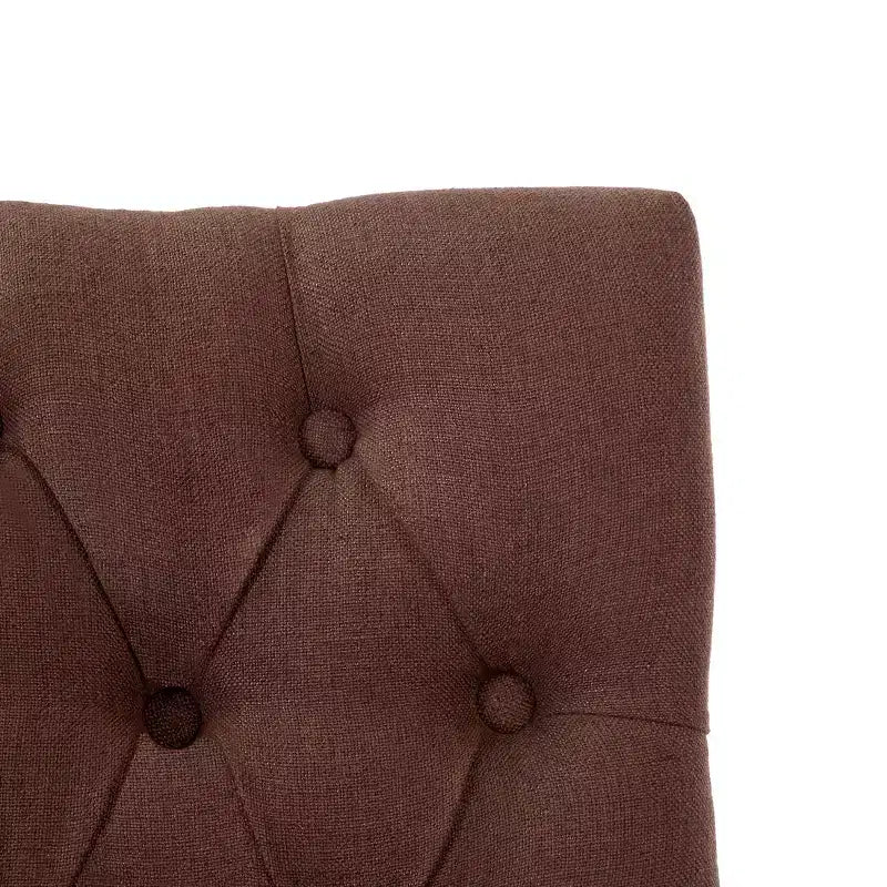 WestinTrends Hayes Tabouret de comptoir capitonné en tissu de lin, lot de 3, gris antique, marron