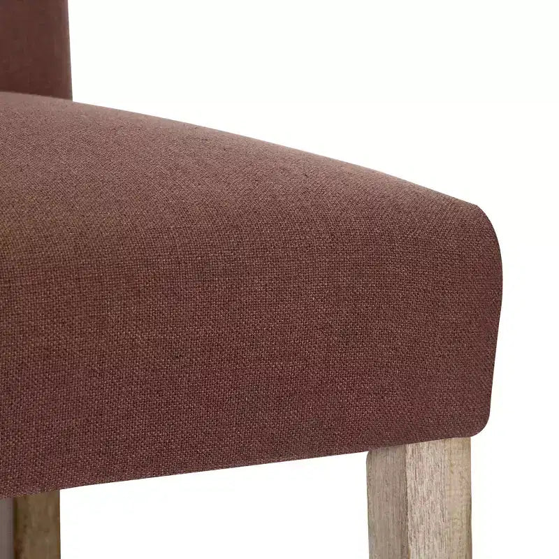 WestinTrends Hayes Tabouret de comptoir capitonné en tissu de lin, lot de 3, gris antique, marron