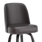 Tabouret de bar Emma et Oliver en métal avec siège baquet pivotant