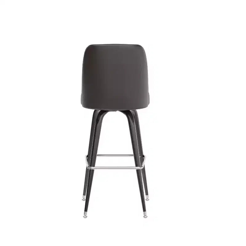 Tabouret de bar Emma et Oliver en métal avec siège baquet pivotant
