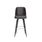 Tabouret de bar Emma et Oliver en métal avec siège baquet pivotant