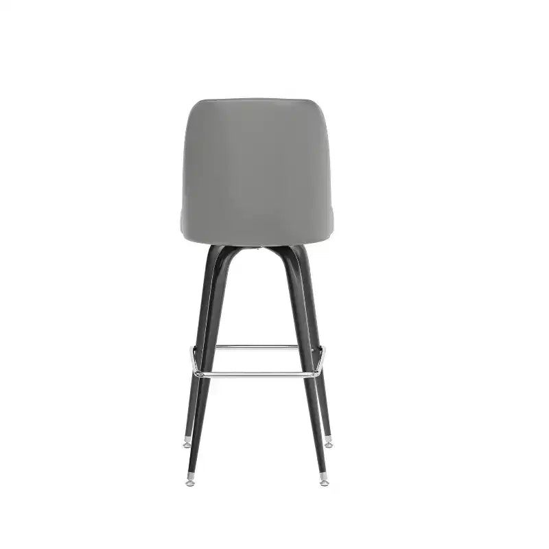 Tabouret de bar Emma et Oliver en métal avec siège baquet pivotant