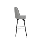Tabouret de bar Emma et Oliver en métal avec siège baquet pivotant