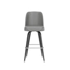 Tabouret de bar Emma et Oliver en métal avec siège baquet pivotant