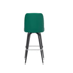 Tabouret de bar Emma et Oliver en métal avec siège baquet pivotant