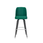 Tabouret de bar Emma et Oliver en métal avec siège baquet pivotant
