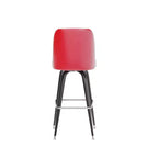 Tabouret de bar Emma et Oliver en métal avec siège baquet pivotant