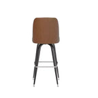 Tabouret de bar Emma et Oliver en métal avec siège baquet pivotant