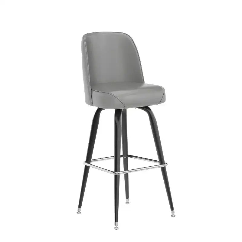 Tabouret de bar Emma et Oliver en métal avec siège baquet pivotant
