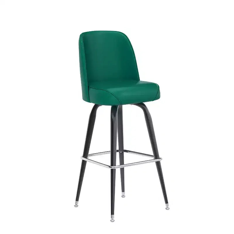 Tabouret de bar Emma et Oliver en métal avec siège baquet pivotant
