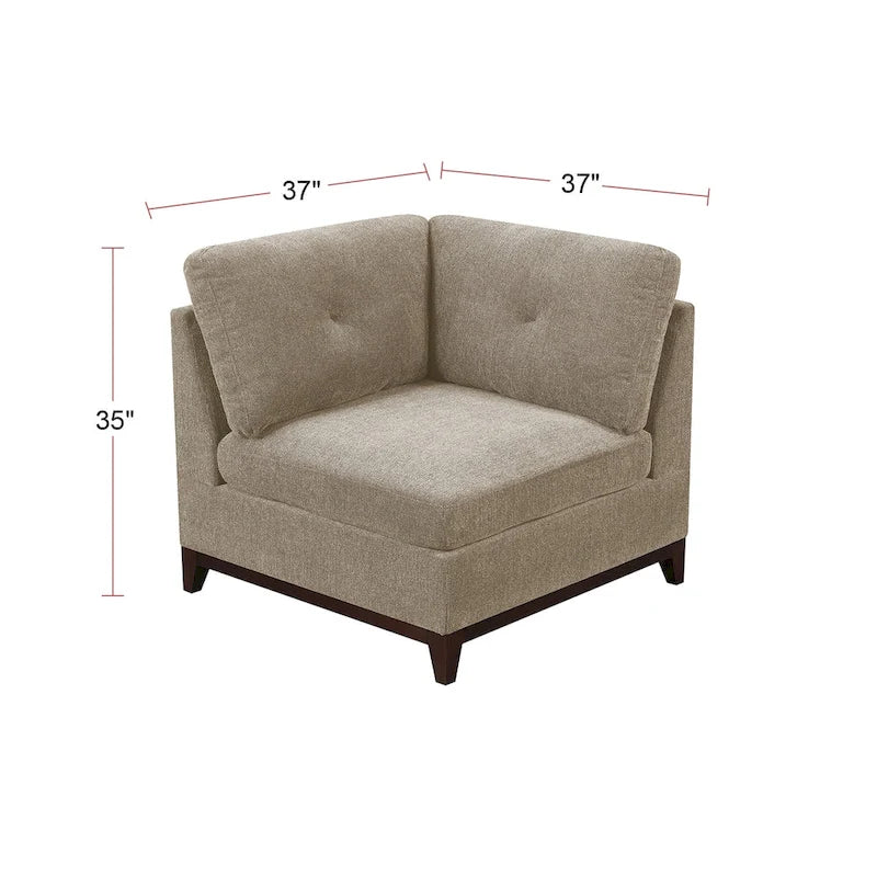 Canapé sectionnel modulaire en chenille