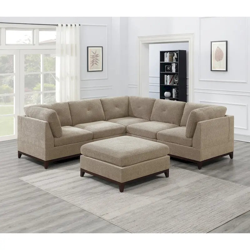 Canapé sectionnel modulaire en chenille