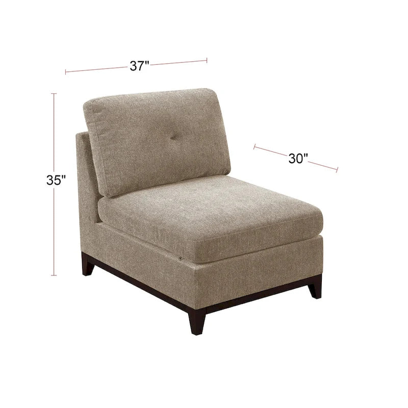 Canapé sectionnel modulaire en chenille