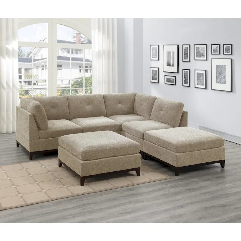 Canapé sectionnel modulaire en chenille