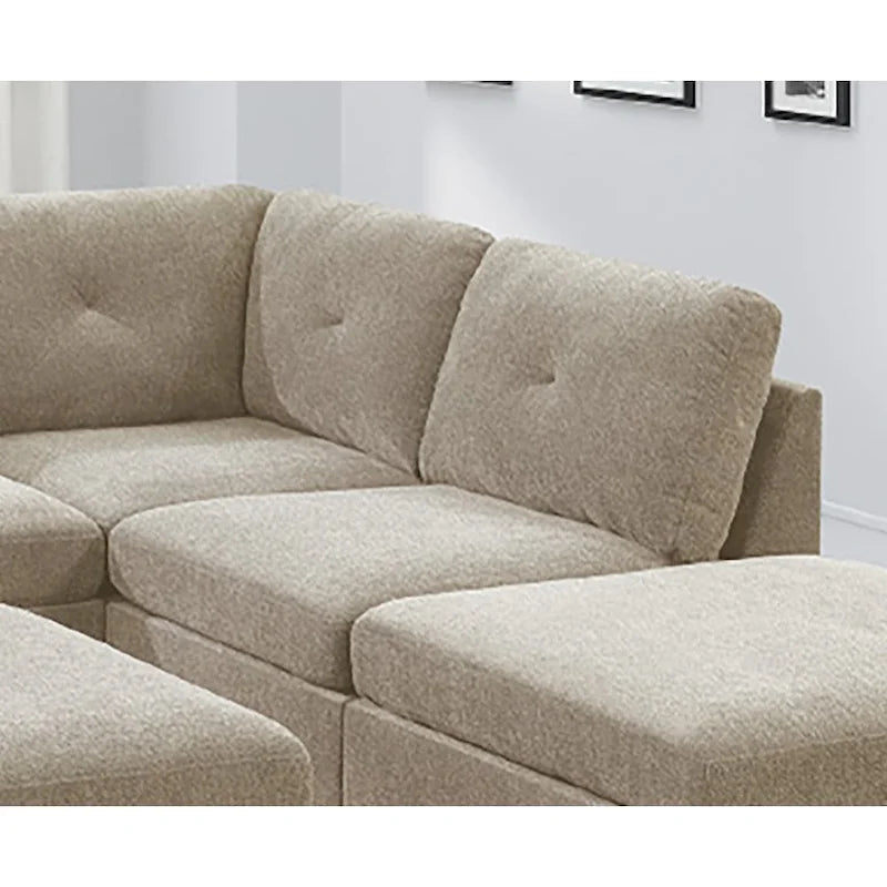 Canapé sectionnel modulaire en chenille