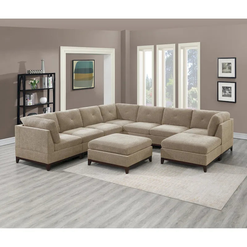 Canapé sectionnel modulaire en chenille