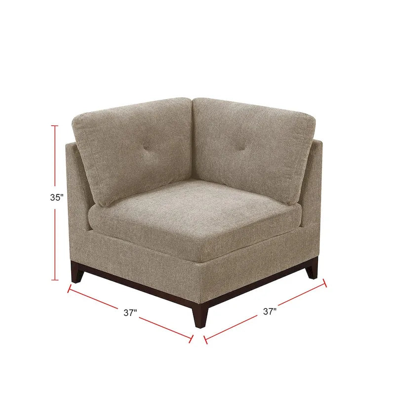 Canapé sectionnel modulaire en chenille