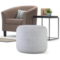 Pouf tressé rond
