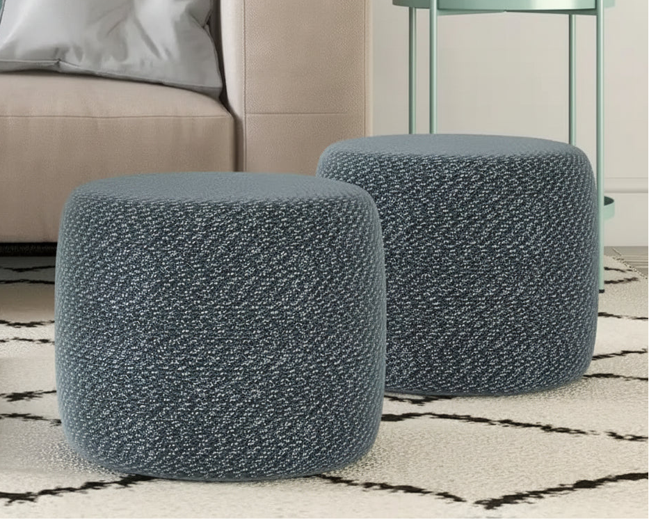 Pouf tressé rond