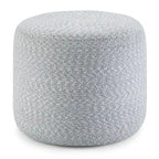 Pouf tressé rond