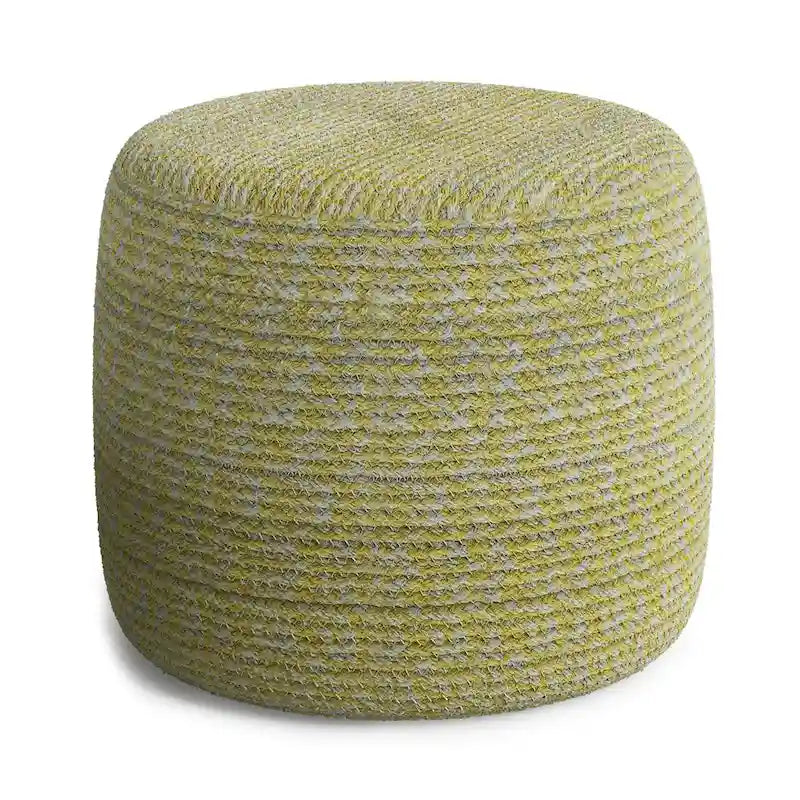 Pouf tressé rond
