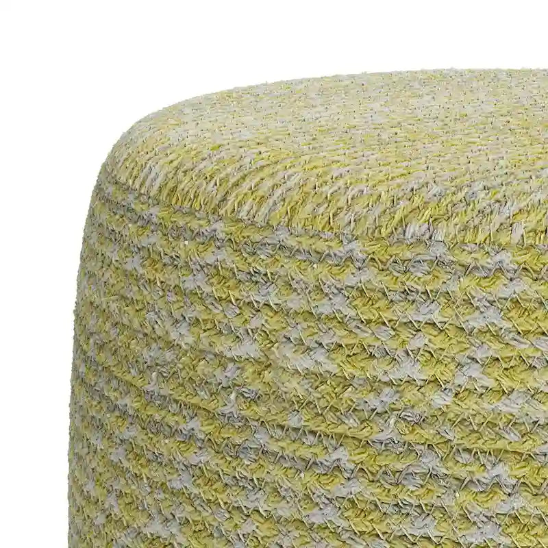 Pouf tressé rond