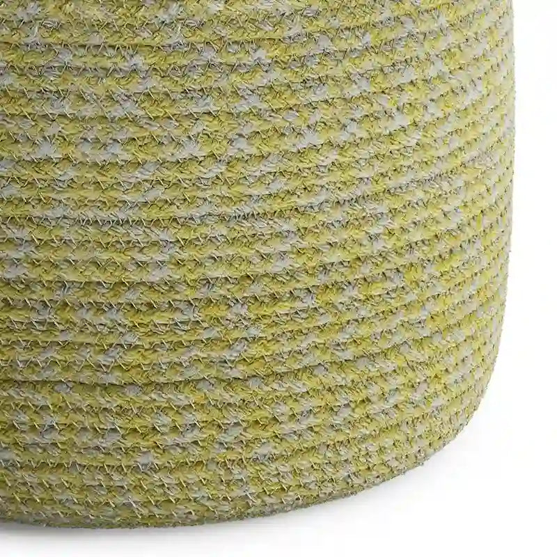 Pouf tressé rond