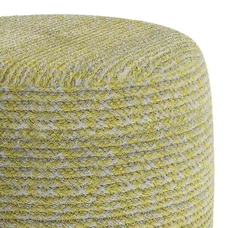 Pouf tressé rond