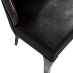 LeisureMod Urbane Collection Chaise de salle à manger à dossier haut – Assise en cuir ou velours et cadre en bois d'hévéa, cuisine moderne, salle à manger