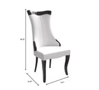 LeisureMod Urbane Collection Chaise de salle à manger à dossier haut – Assise en cuir ou velours et cadre en bois d'hévéa, cuisine moderne, salle à manger