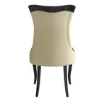 LeisureMod Urbane Collection Chaise de salle à manger à dossier haut – Assise en cuir ou velours et cadre en bois d'hévéa, cuisine moderne, salle à manger