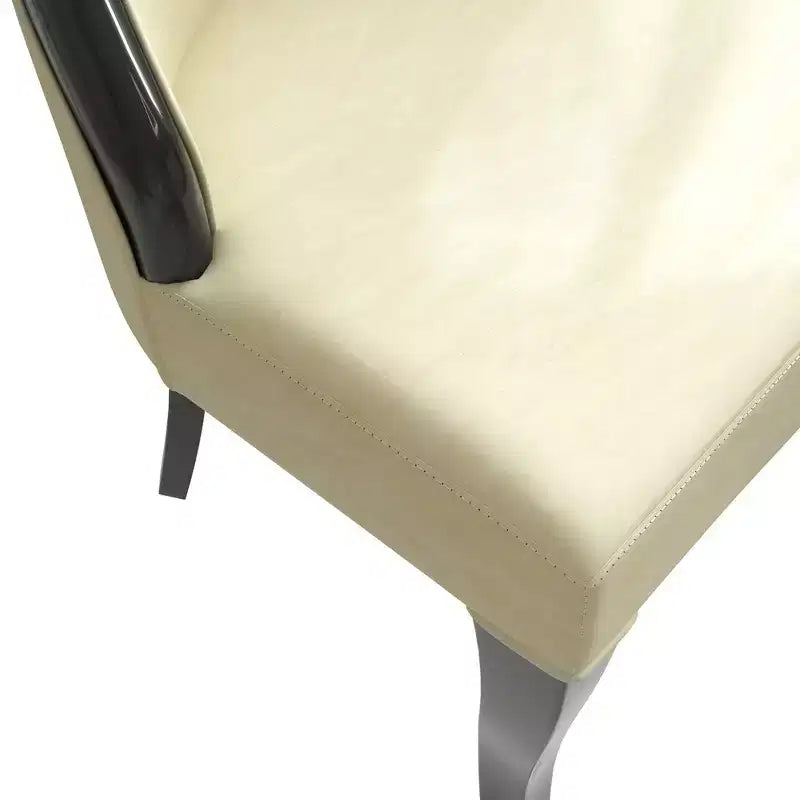 LeisureMod Urbane Collection Chaise de salle à manger à dossier haut – Assise en cuir ou velours et cadre en bois d'hévéa, cuisine moderne, salle à manger