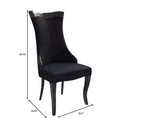 LeisureMod Urbane Collection Chaise de salle à manger à dossier haut – Assise en cuir ou velours et cadre en bois d'hévéa, cuisine moderne, salle à manger