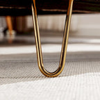 Banc d'entrée en fausse fourrure rembourré avec rangement