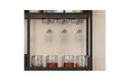 Garvee Étagère de Boulanger Industrielle avec Armoire 31,49W*11,8D*70,8 H Casier à Vin Marron