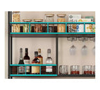Garvee Étagère de Boulanger Industrielle avec Armoire 31,49W*11,8D*70,8 H Casier à Vin Marron