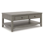 Table basse rectangulaire gris antique - 50L x 30P x 20H
